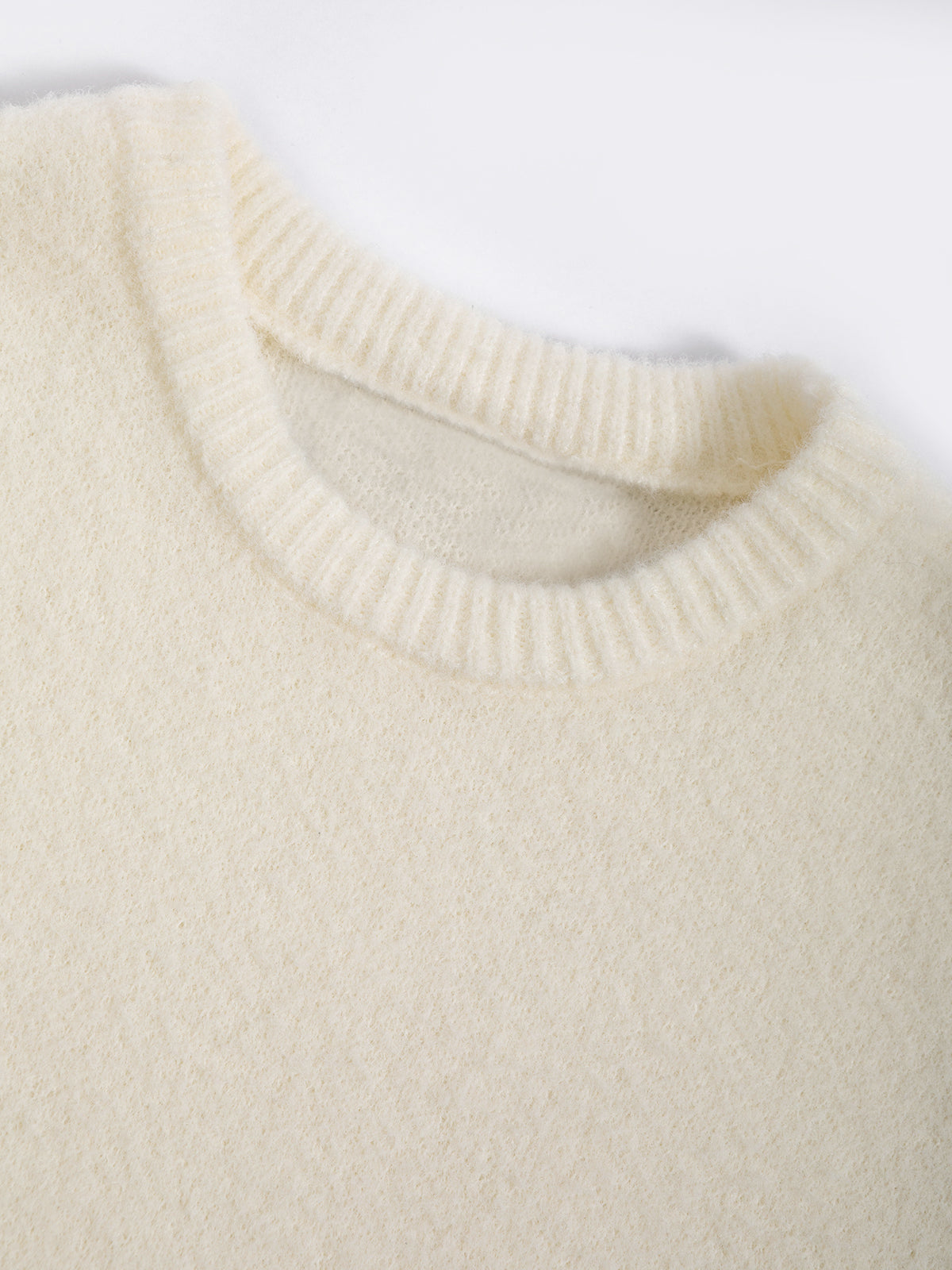 Vanilla Fuzzy Knit Top