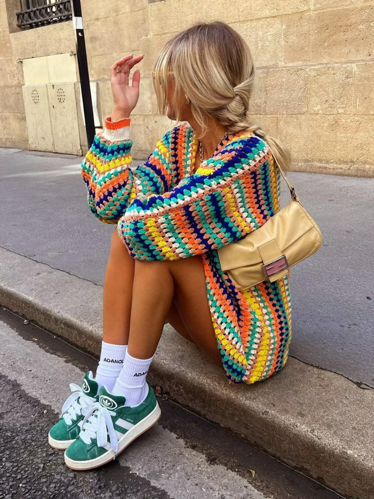 Rainbow Melody Stripe Cardigan