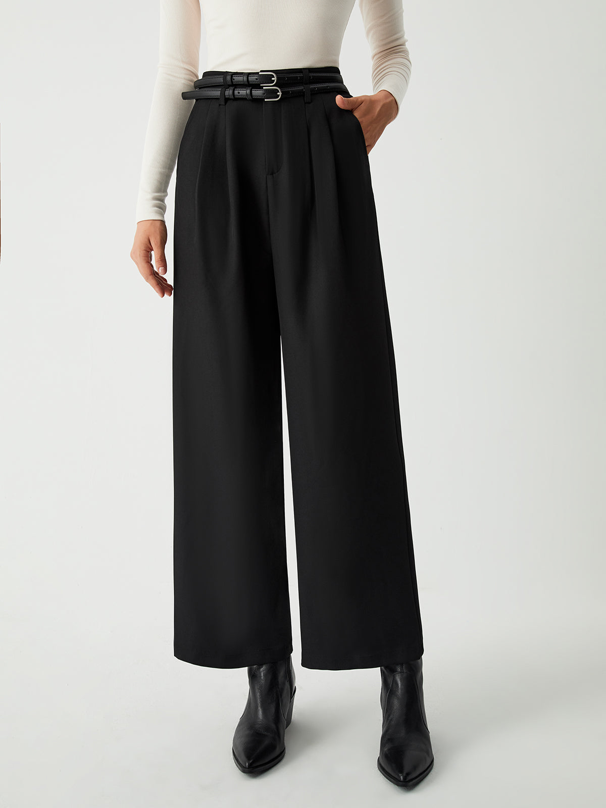 Essential Wide Leg Culotte Pants