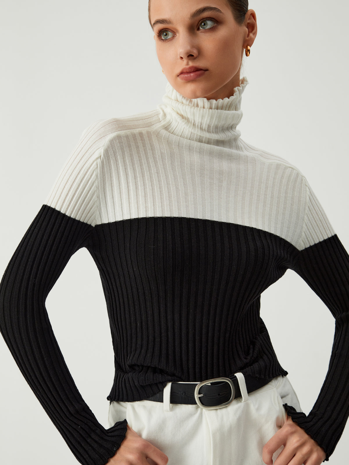 Paradise Feeling Turtleneck Long Sleeve Knit Top