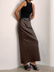 Minimalism Slit Skirt