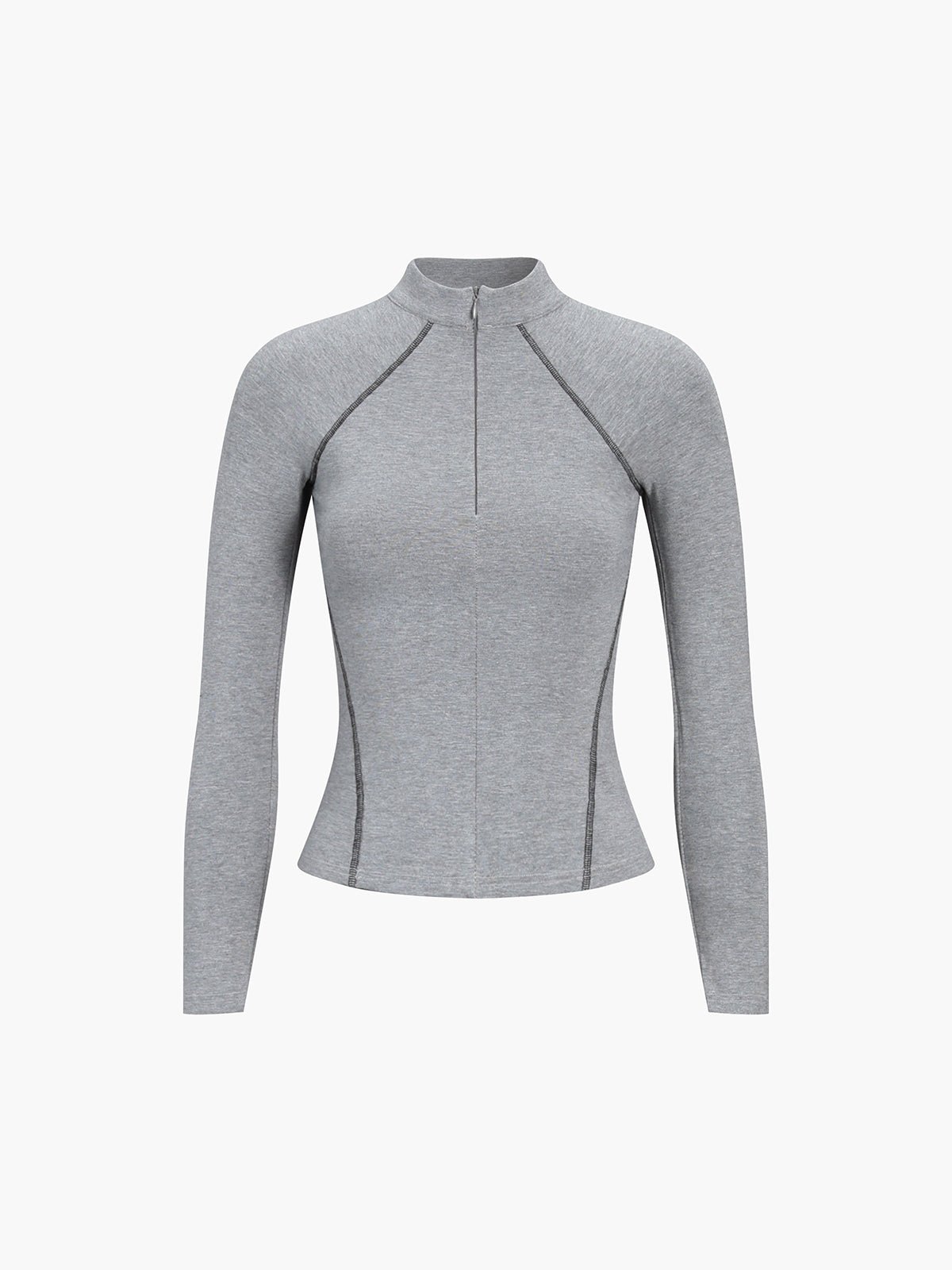 Mock Neck Long Sleeve Sports Shirt