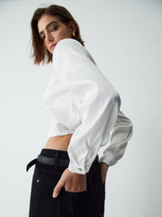 First Choice Crop Wrap Shirt