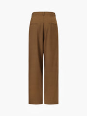 Caramel Pleat Wide Leg Culotte Pants