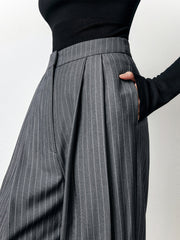 First Choice Pinstripe Wide Leg Dress Pants