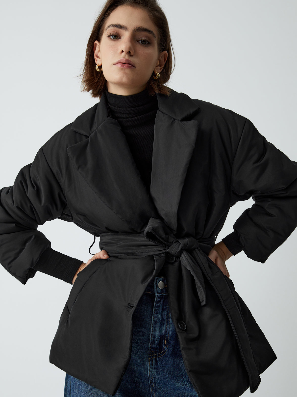 Essential Quilted Belted Coat