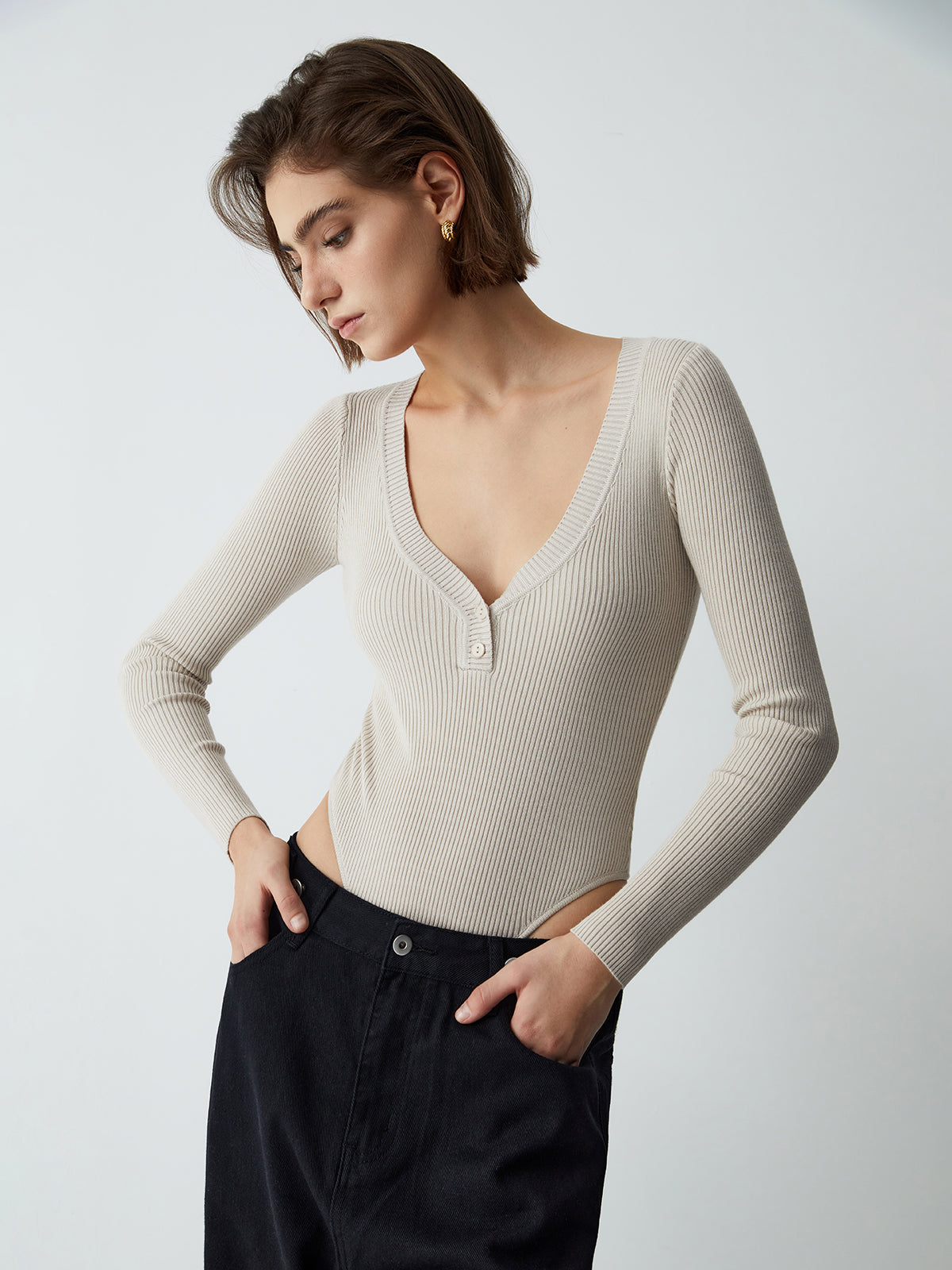 Utility Rib Long Sleeve Bodysuit