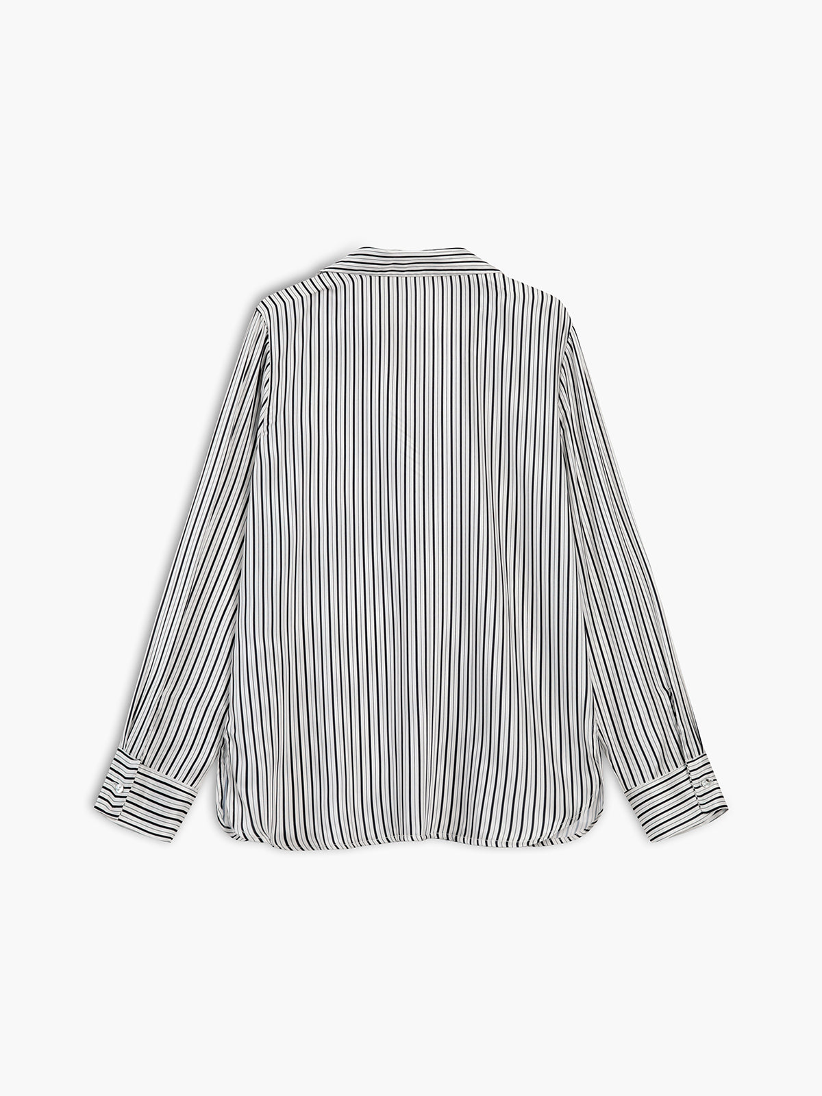 Open Collar Pinstripe Shirt