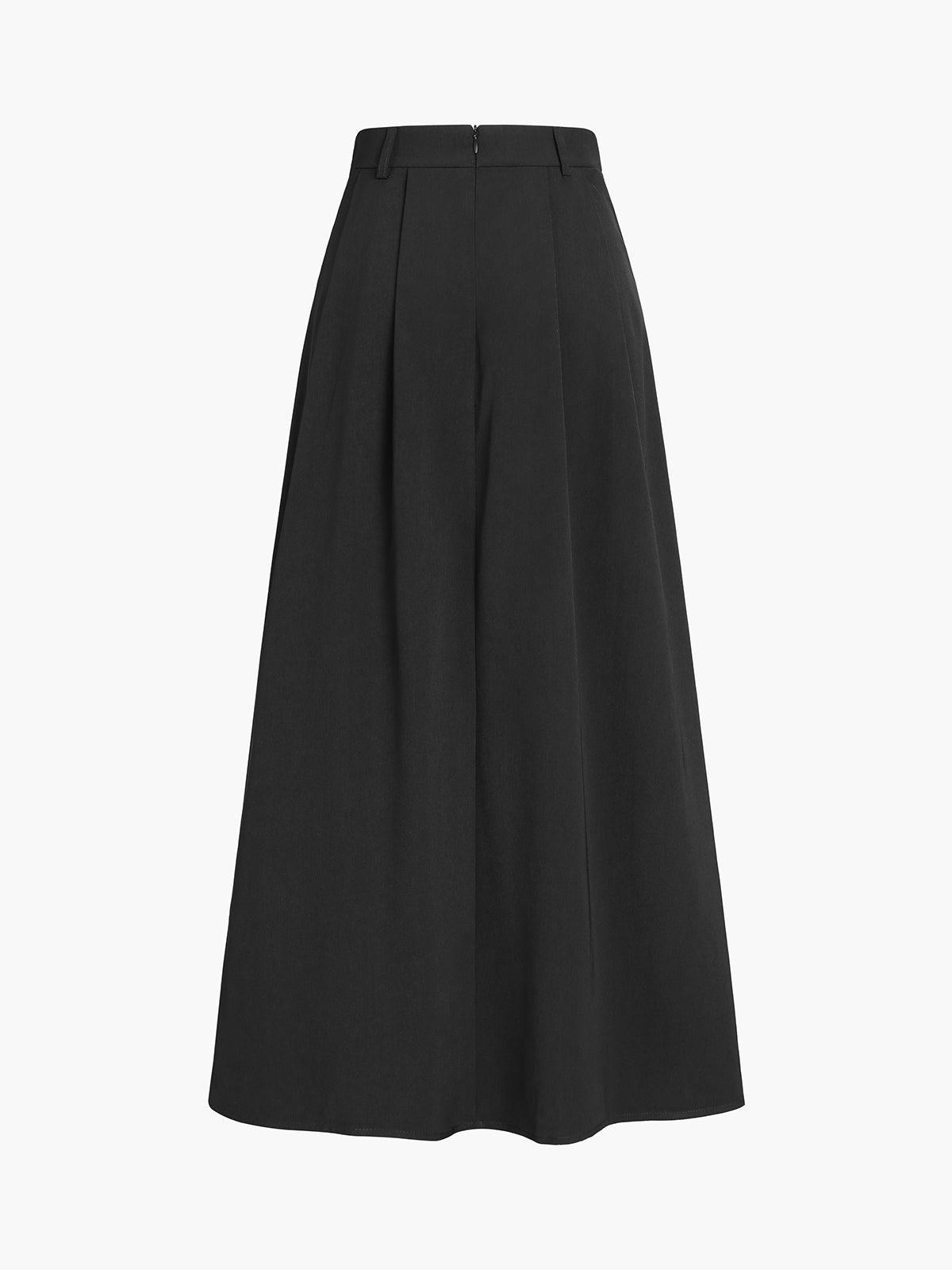 Zip Up A-Line Maxi Skirt