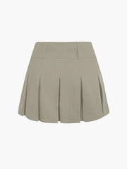 Easy Does It Pinstripe Pleat Mini Skirt