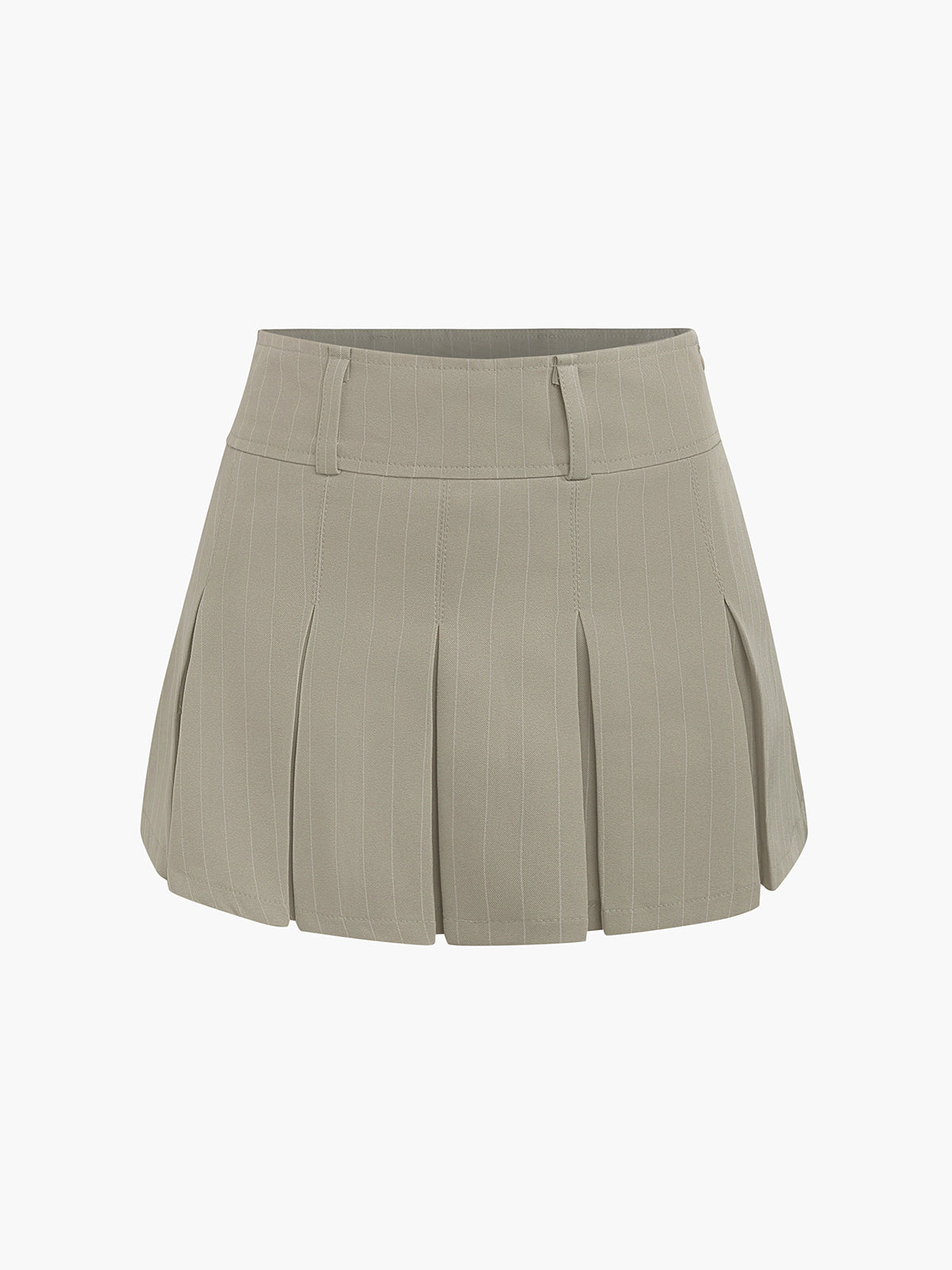 Easy Does It Pinstripe Pleat Mini Skirt