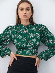 Backless Floral Shirt