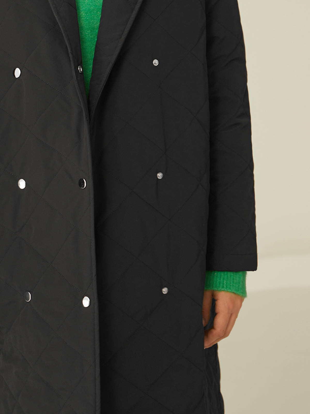 Essential Quilted Long Overcoat